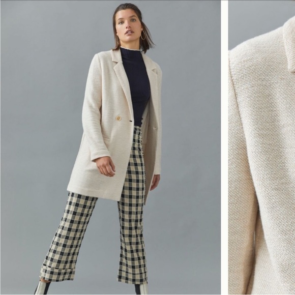 Anthropologie Cream Longline Blazer by Sanctuary - Picture 3 of 3